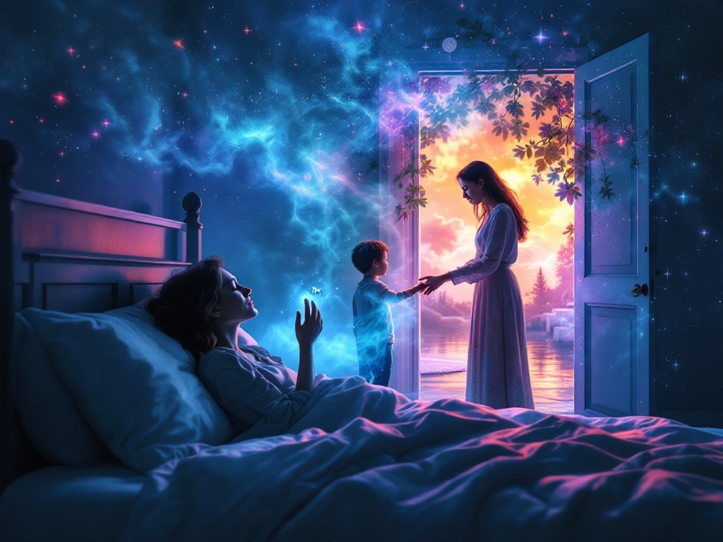    К чему такое снится: Мама стоит возле порога и протягивает руку с кольцом с надписью "Дима" ребёнку. Ребёнок стоит перед ней, примеряя кольцо на палец, которое немного велико.