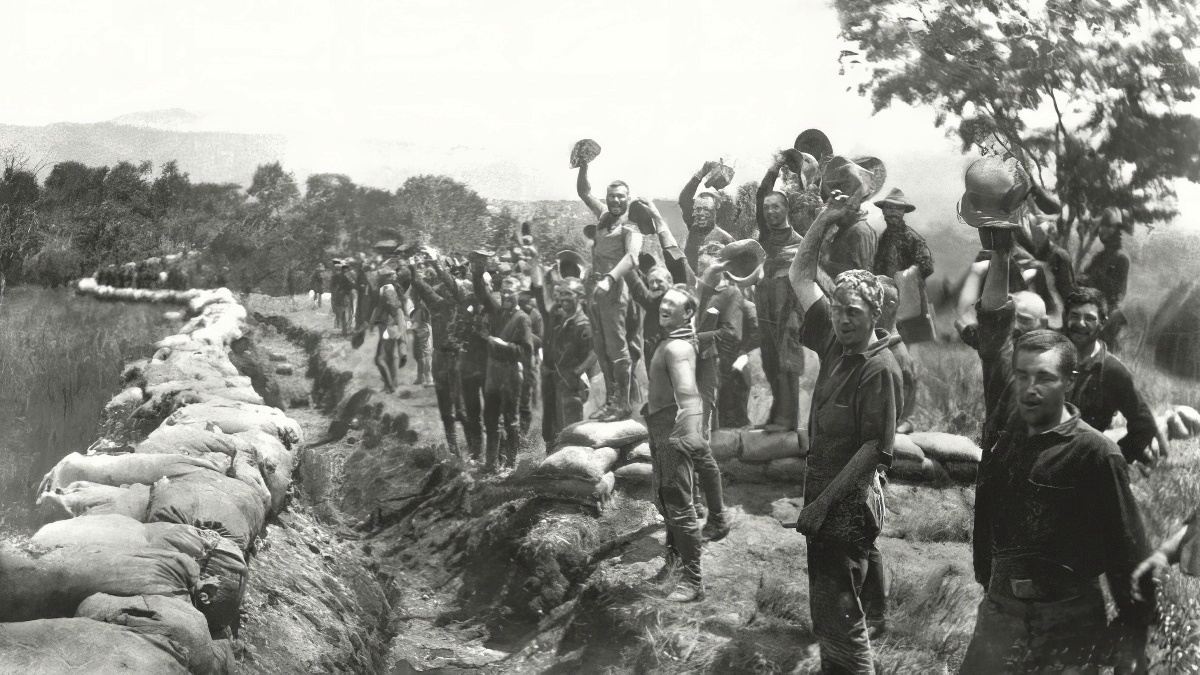 Американские солдаты после освобождения Кубы от испанцев, 1898 год