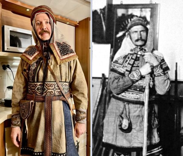    Евгений Миронов в роли Владимира Арсеньева и Владимир Арсеньев в костюме орочей. / Фото: Андрей Ванденко, РИА Новости