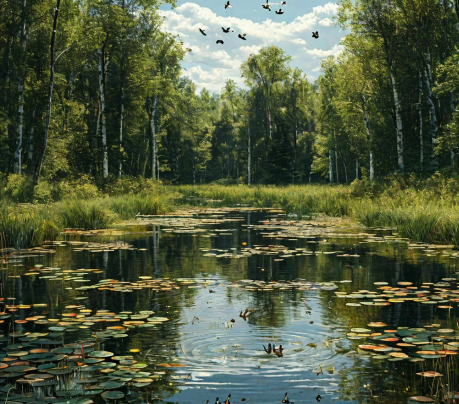 весенняя картинка от нейросетей