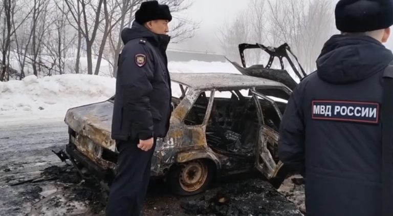    В Бугуруслане молодой человек и подросток угнали и сожгли легковушку Оренбуржье
