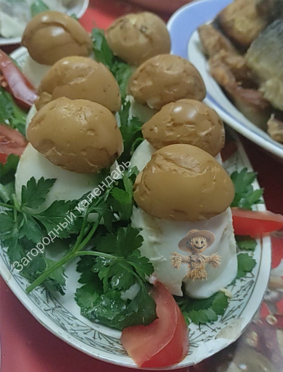 Рецепт Закусочных "Грибочков" из яиц