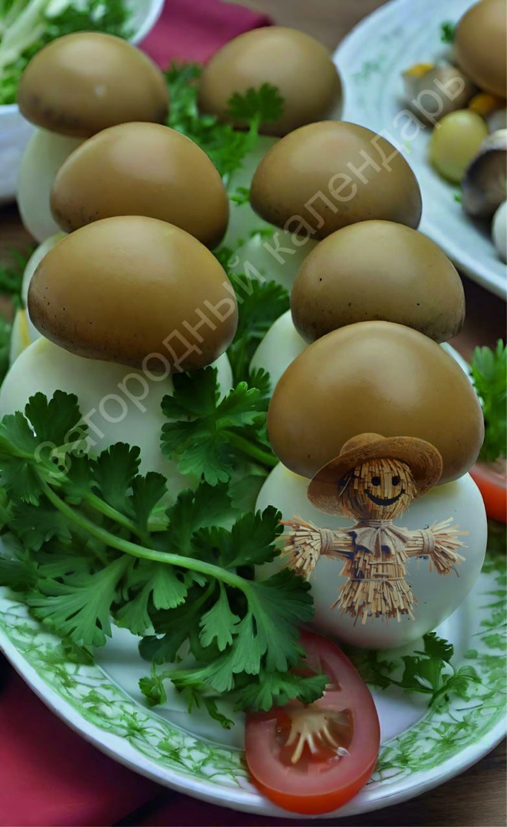 Варианты грибочков из яиц