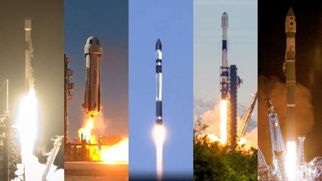     Иллюстрация: Space.com / Josh Dinner / Blue Origin / Rocket Lab / Roscosmos