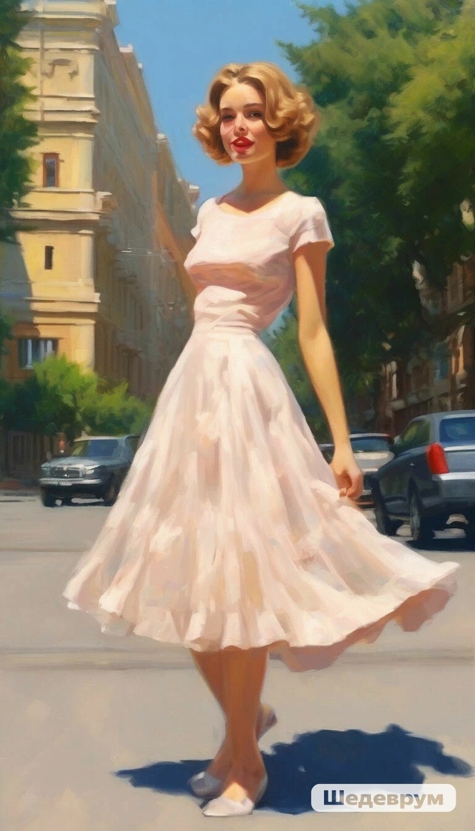 Похожее платье я нашла в бабушкином шкафу, напялила  и почувствовала себя сосиской. А все потому, что высшие силы просто не дали мне талию....