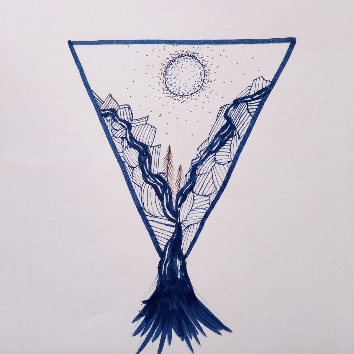 Рисунок Нины Мессинёвой. Горы