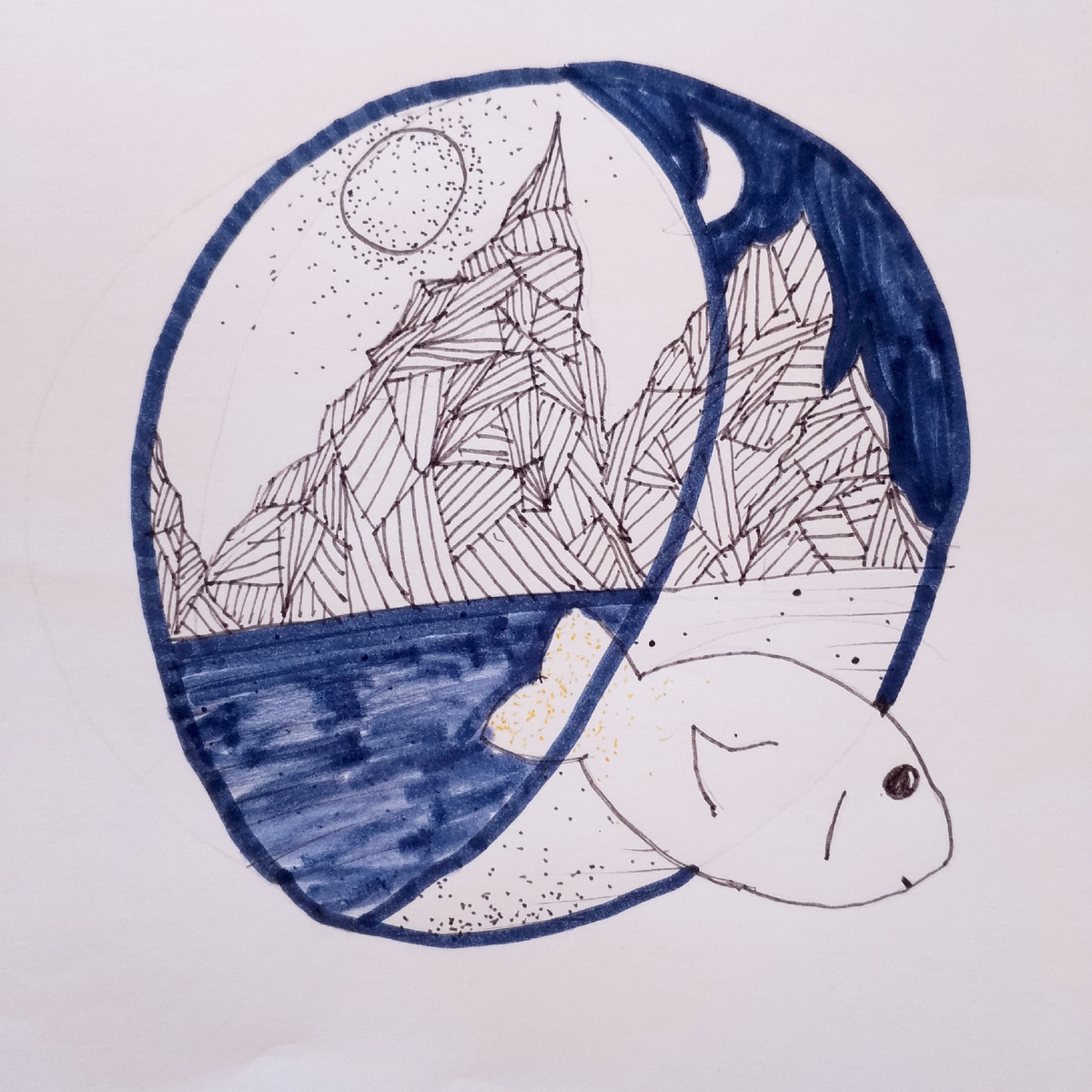 Рисунок Нины Мессинёвой. Рыба