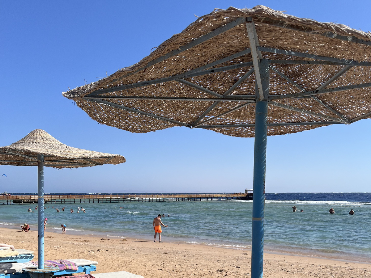 На пляже в Египте. Фото моё.