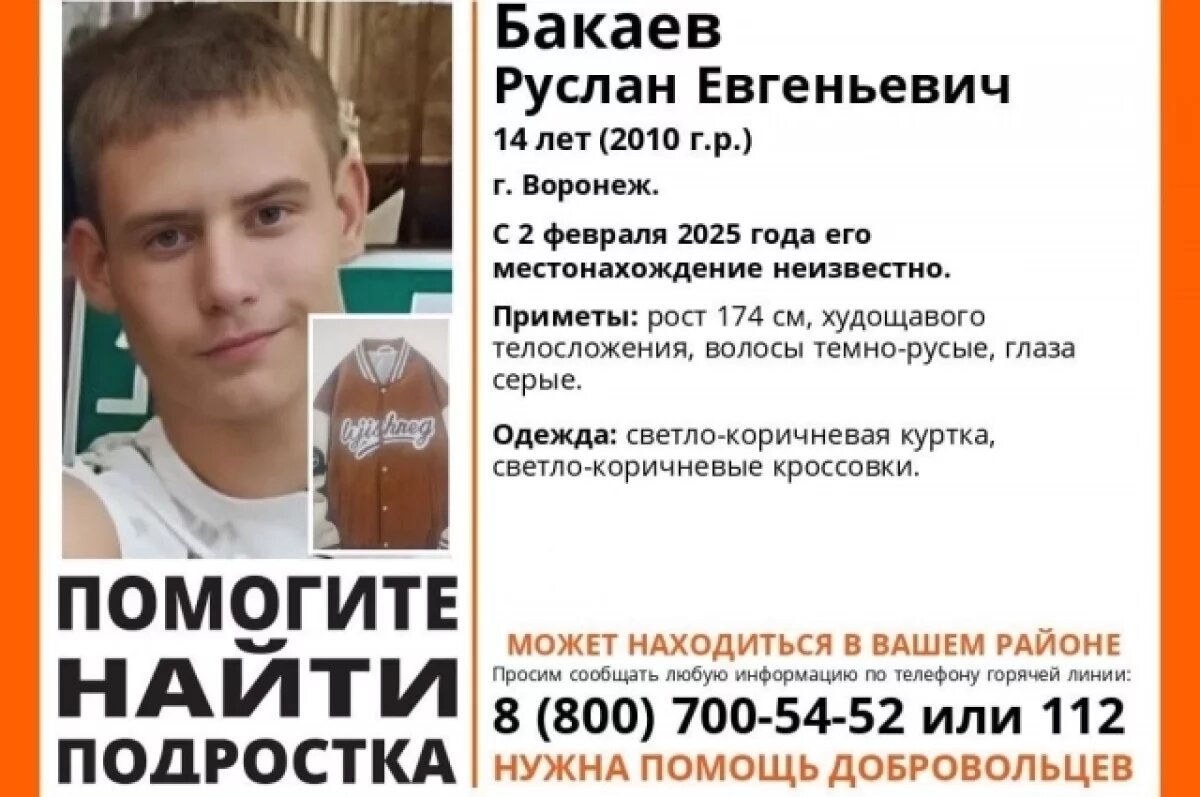   Следователи начали проверку после исчезновения 14-летнего воронежца