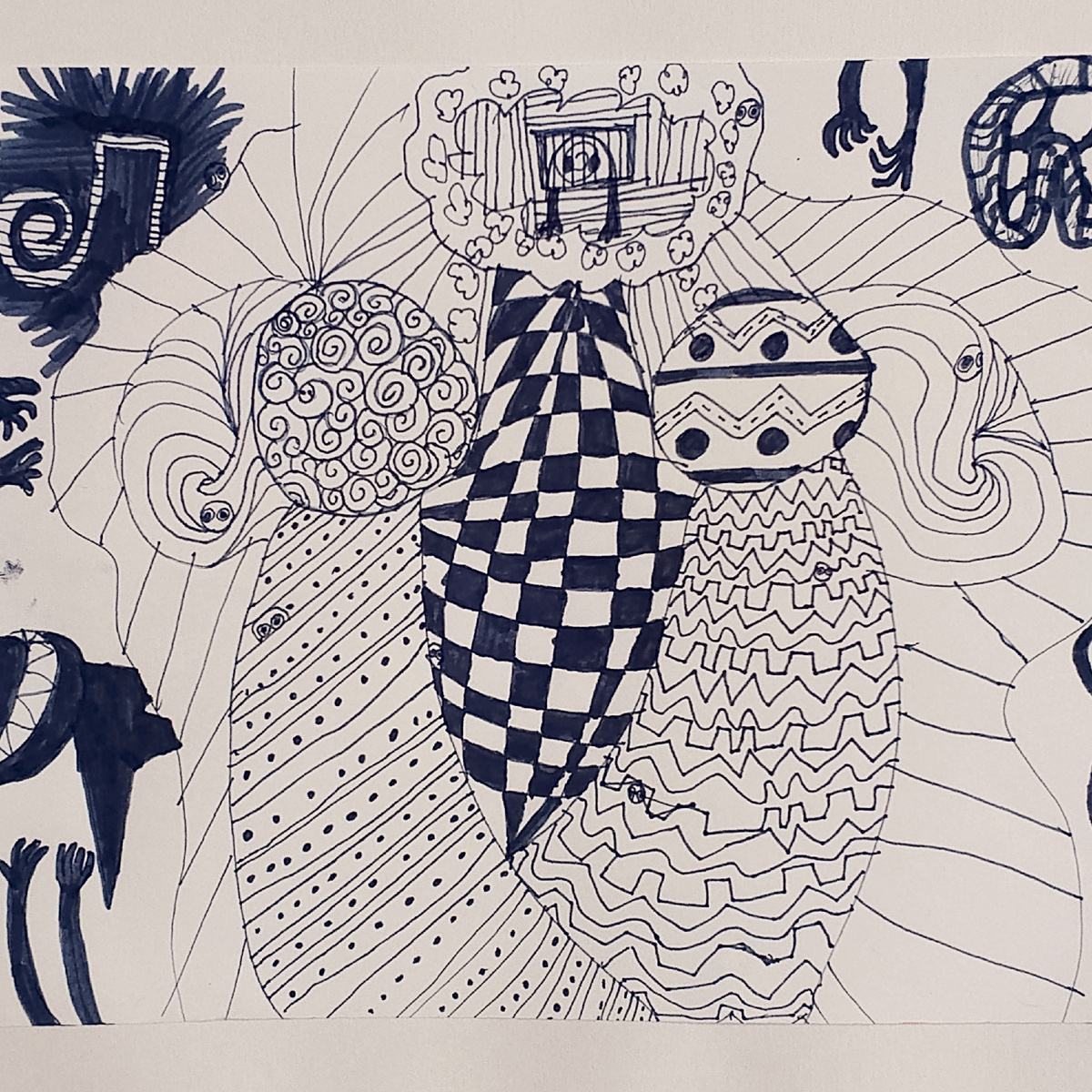 Работа Нины Мессинёвой. Я и Яна. Фрагмент.