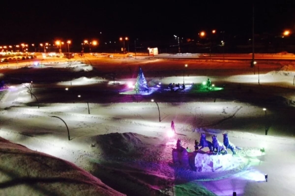    Зрители увидели Археопарк окружного центра.