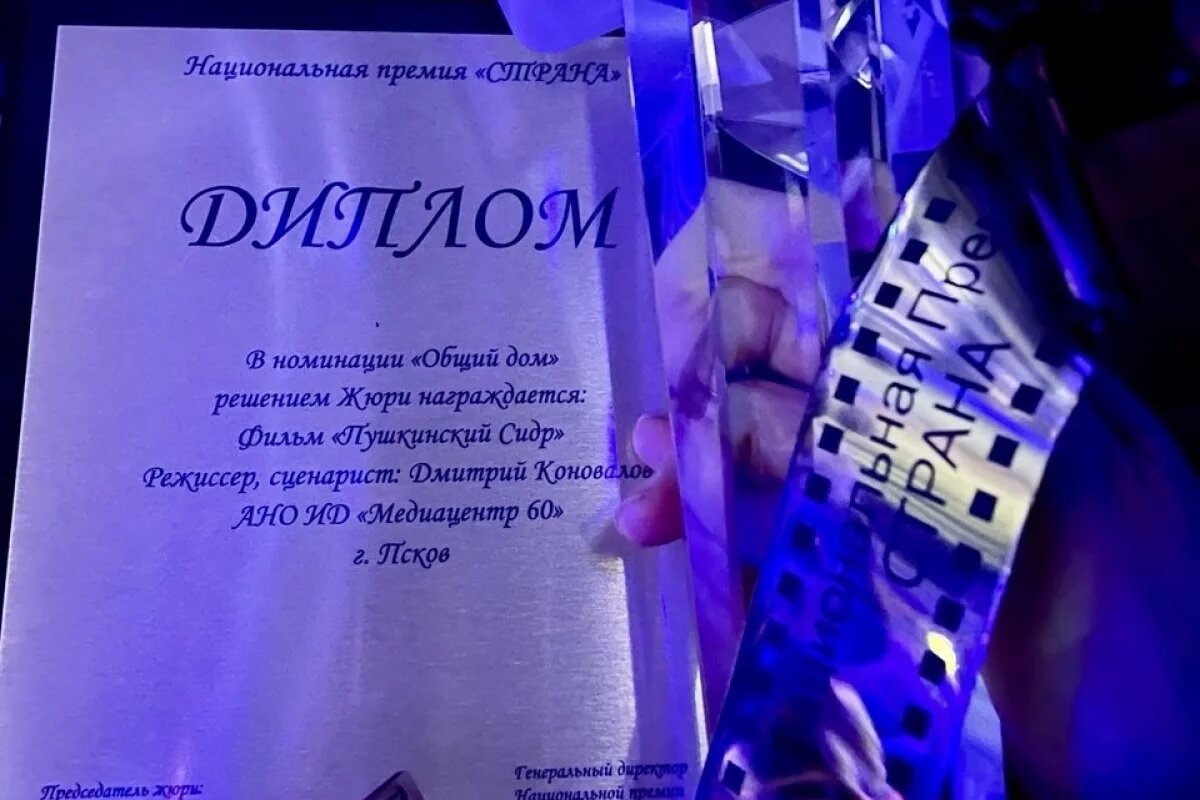    Сюжет «Первого Псковского» вошел в число победителей премии «Страна»