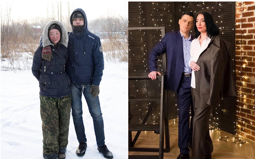 Бомжи Вика и Максим. Фото из открытого источника