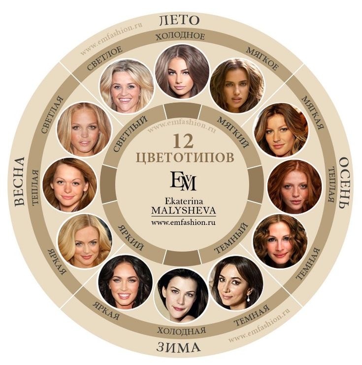 Это колесо цветотипов поможет определить ваш!