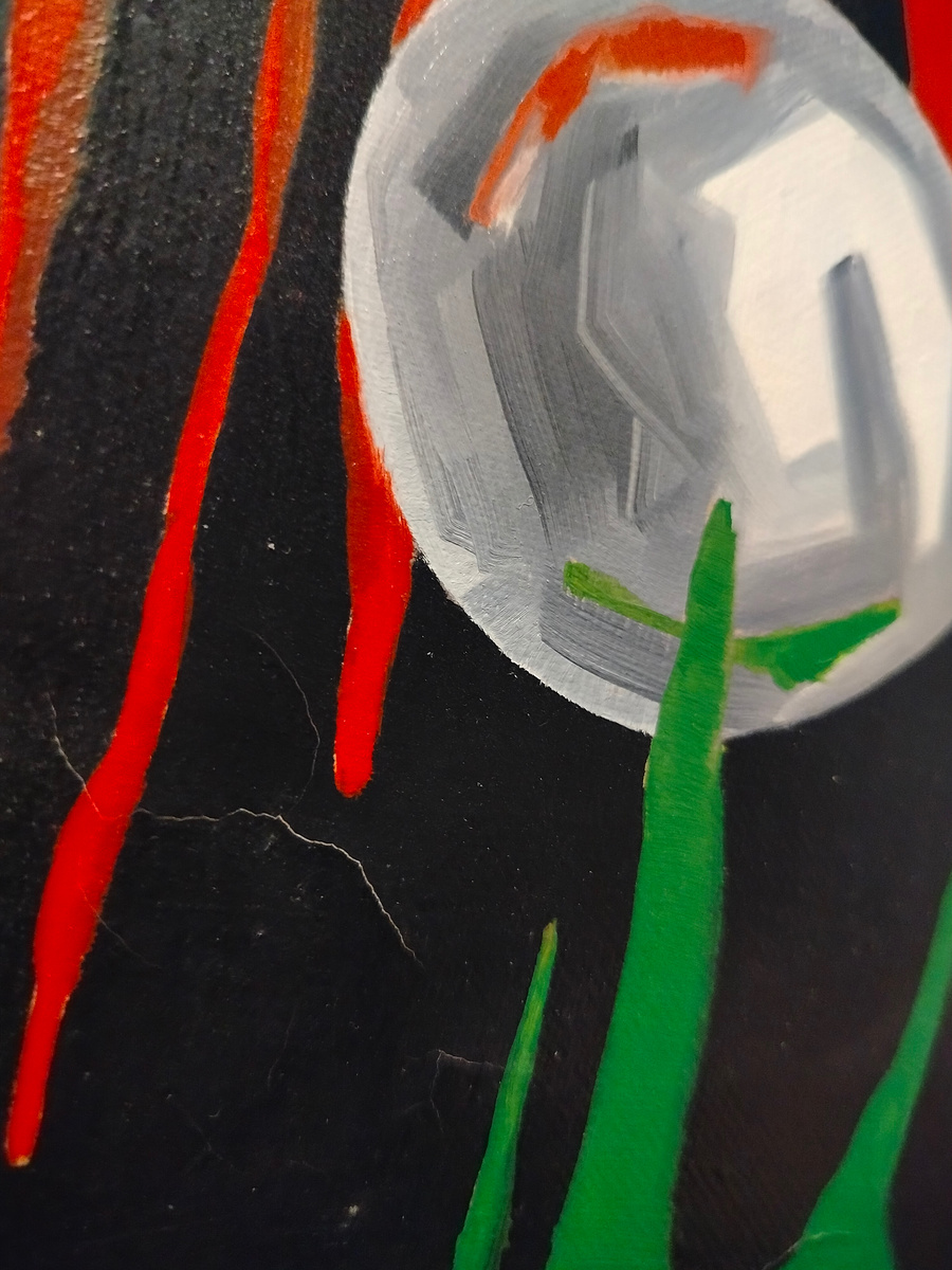 Трещина от времени на картине