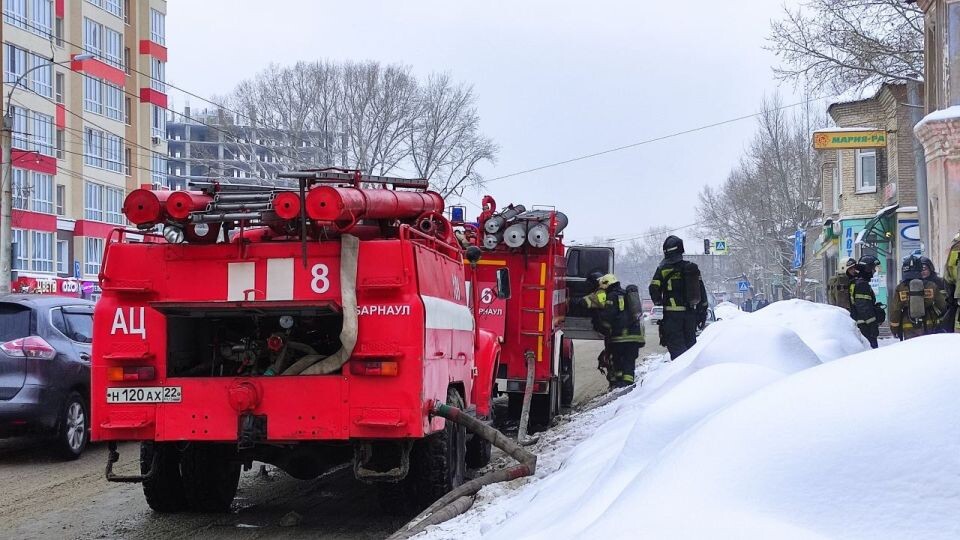    Пожар в Барнауле. Источник: "Толк"
