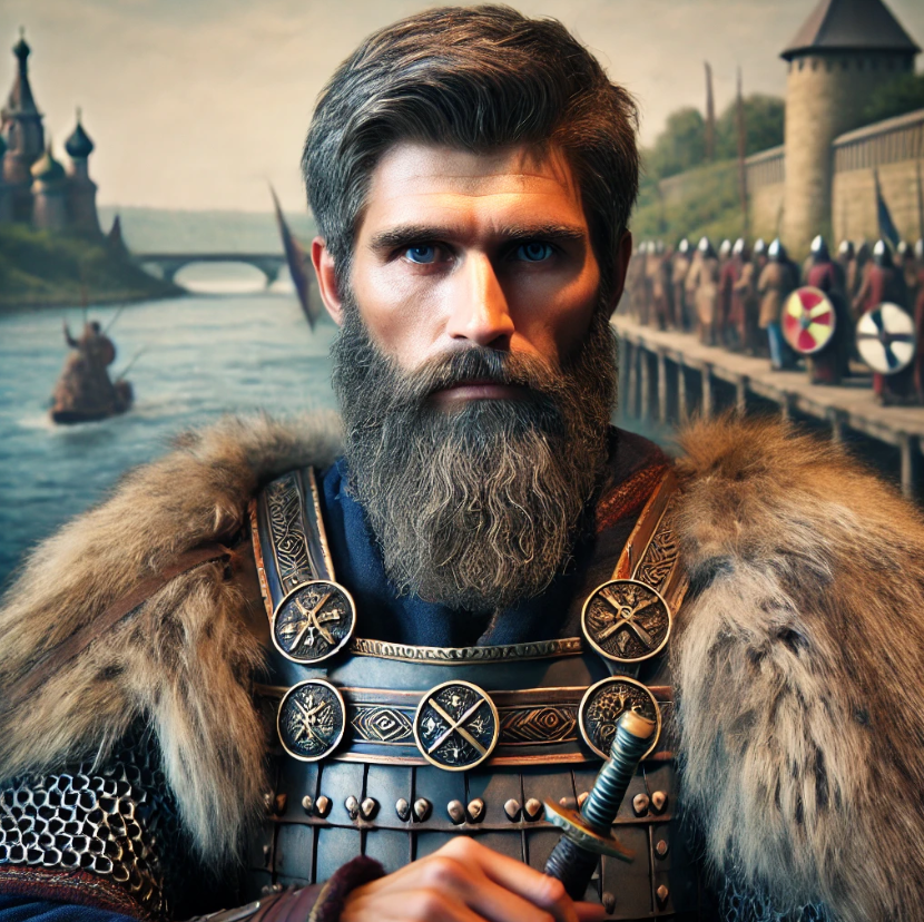 Реконструкция облика князя Олега (иллюстрация сгенерирована ии)