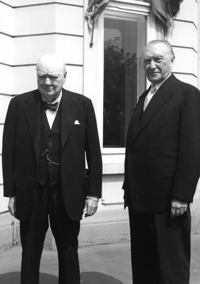 Уинстон Черчилль и Конрад Аденауэр