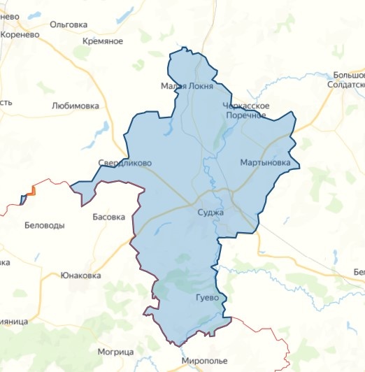   Карта СВО. Территории Курской области находящиеся в оккупации ВСУ, по версии проекта "lostarmour".