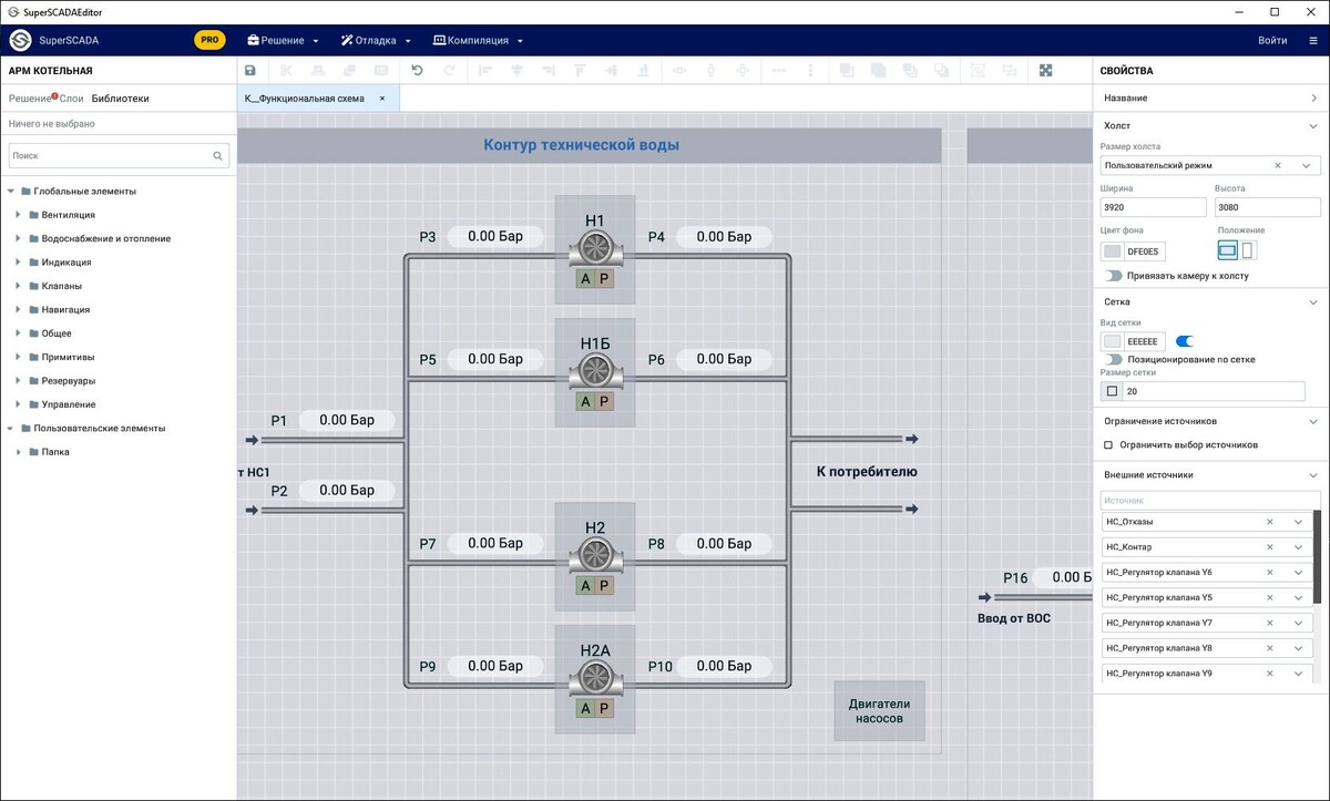 Интерфейс SuperSCADA