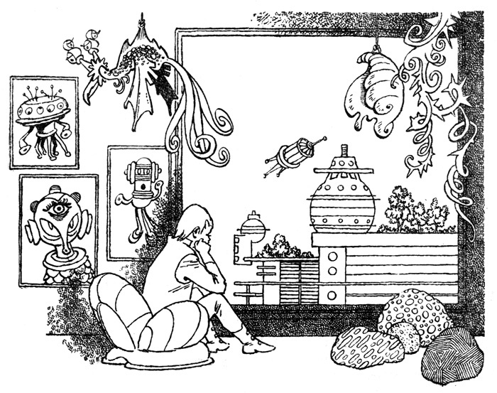 Генрих Вальк. Иллюстрация к книге Анатолия Мошковского "Пятеро в звездолете". Изображение взято из открытых источников