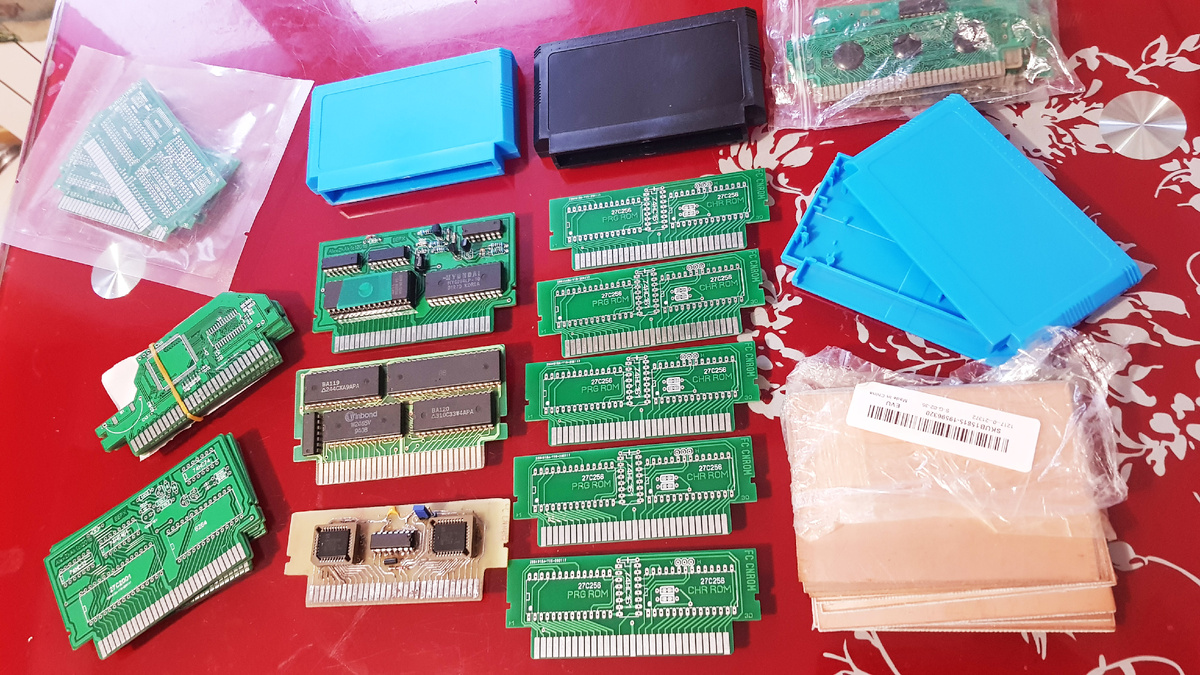 Самодельные платы картриджей для денди  детали, текстолит и корпуса картриджей