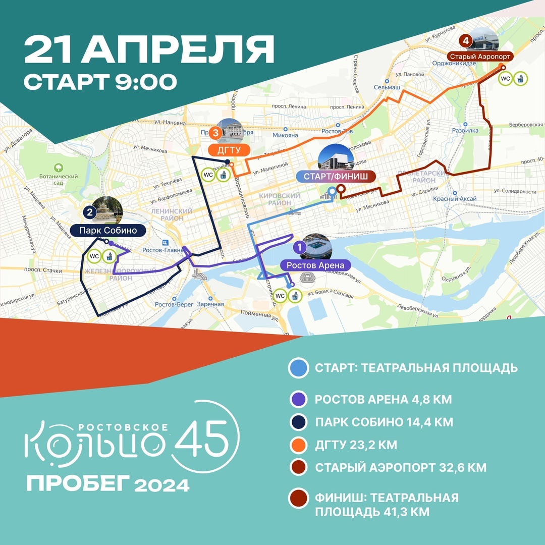 План забега с этапами был уже традиционным