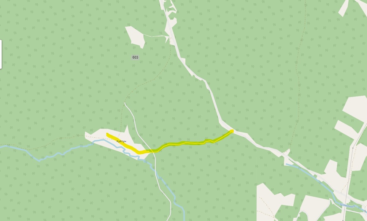 На карте неправильно указана главная дорога, мы поехали по желтой линии.