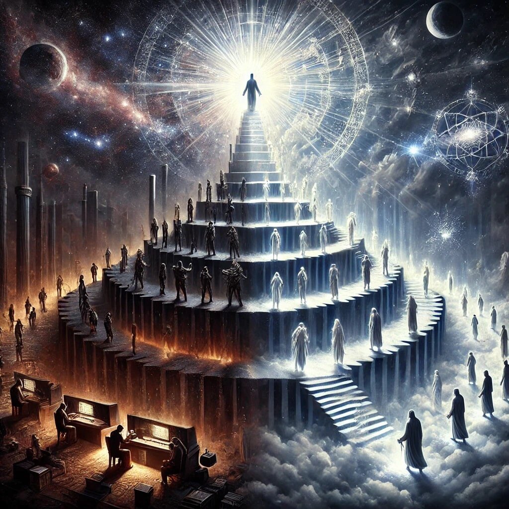 Изображение, отражающее темы двойственности, лидерства, света и тьмы