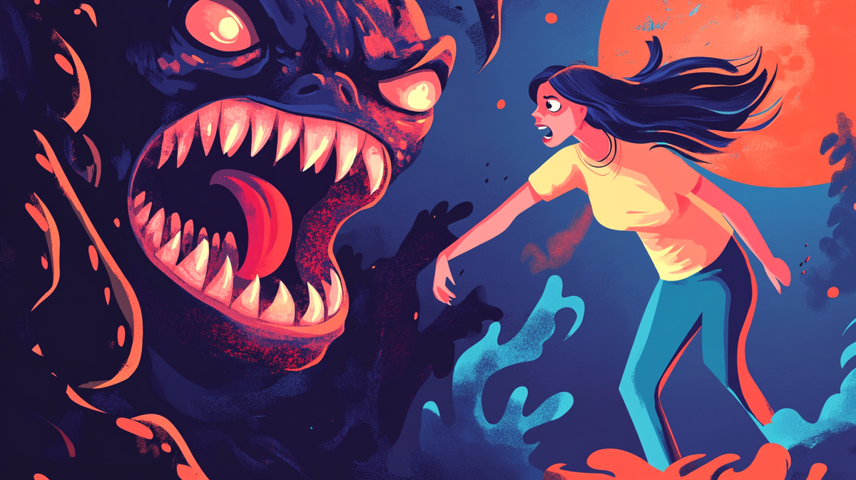 иллюстрация к борьбе с паникой и стрессов от нейросети 