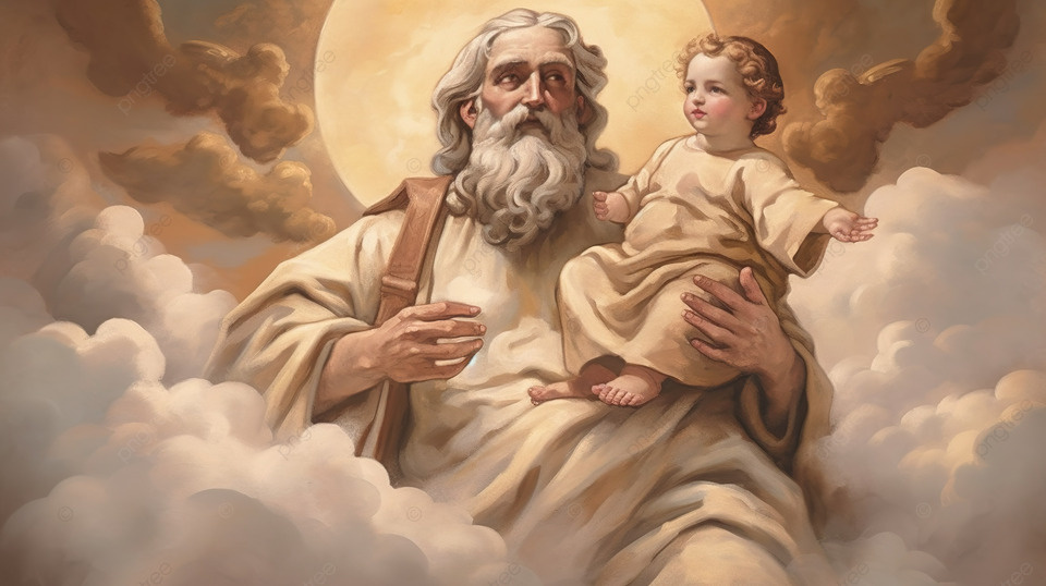 Бог Отец и Сын. Картинка из Дзена.