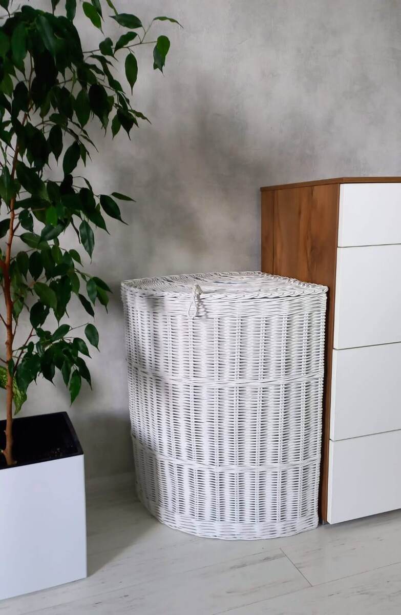 Моя первая угловая корзина с равными боковыми сторонами.