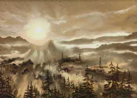 Над Сибирской тайгой.