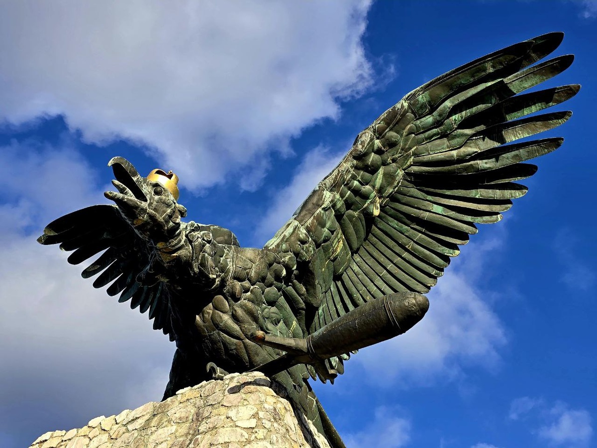 Турул в городе Татабанья, Венгрия Декабрь 2024 г.