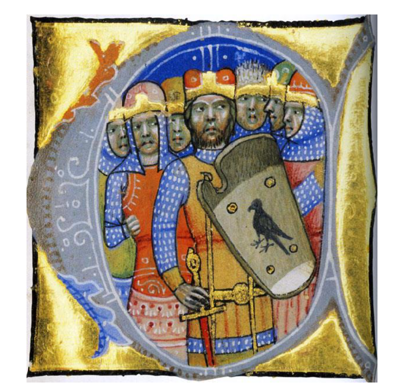 Турул на щите Арпадов из Венгерской хроники