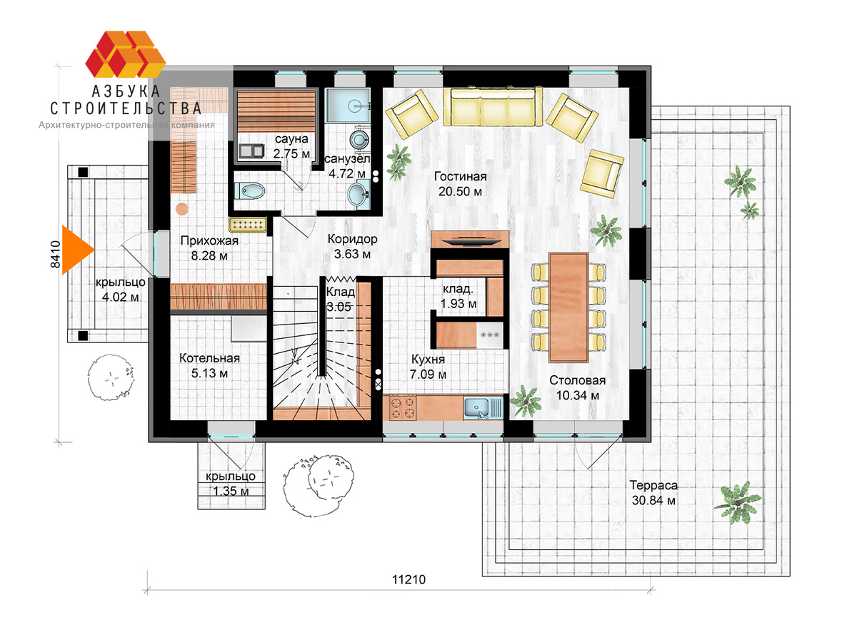 Планировочное решение 1-го этажа
