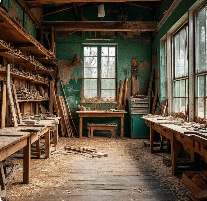 В одном из освободившихся помещений, мы с друзьями организовали производство мебели.