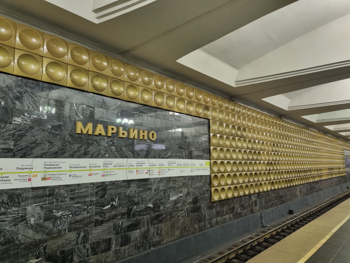 Станция метрополитена «Марьино». Фото автора статьи.