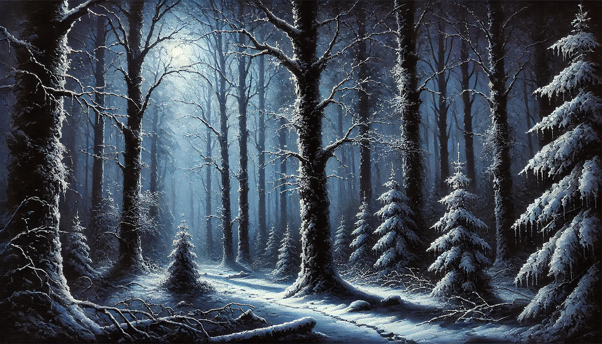 Зимний лес — одна из лучших локаций для писхологического триллера 