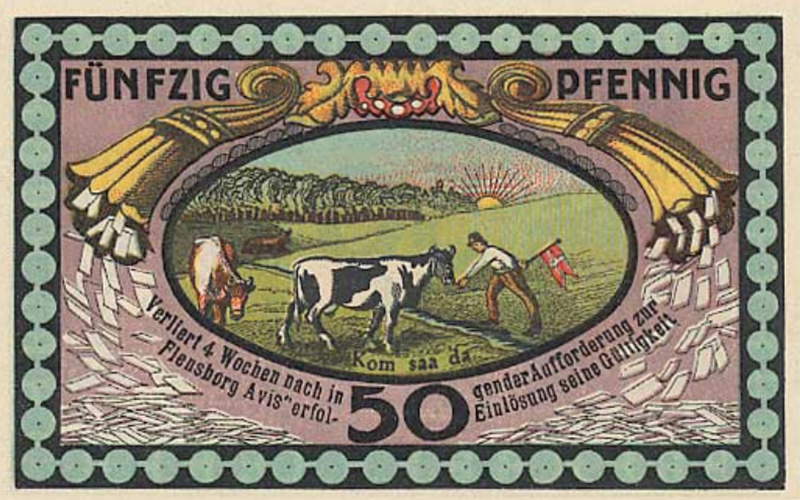 Муниципалитет Ауэнбюль, 50 пфеннигов 1920 (реверс)