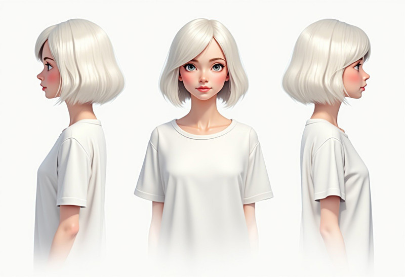 

Подсказали на Reddit, как рисовать сразу персонажа с одним лицом в нескольких вариантах.

Ключевая фраза - "Character multi turnaround, many angles of"

Ну как подсказали, что-то подобное я уже несколько раз находил, но кажется multi turnaround - у меня еще не было.



Character multi turnaround, many angles of swedish girl with white medium bobcut center parted bang hair, white tshirt, shoulder shot portrait, character turnaround concept sheet, same character with multiple camera angle same hairstyle same outfit,






Надо бы собрать все это в один документ
- как научиться рисовать повторяющегося персонажа (Ключевое слово 1 - "three poses of girl") - https://kvisaz.livejournal.com/1438423.html
- Вид сверху - пристрелка промптов