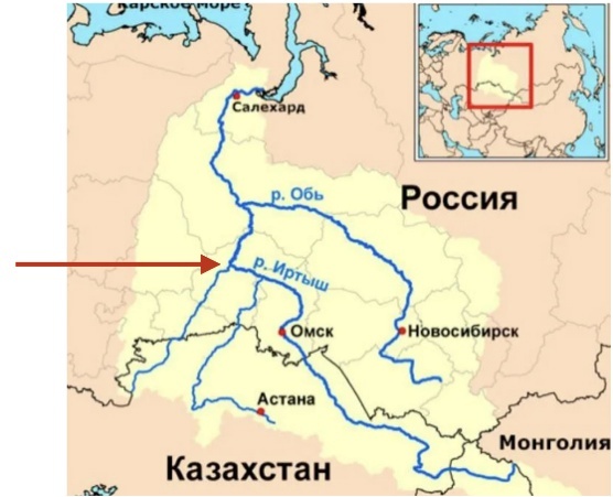 Карта глубин обская губа