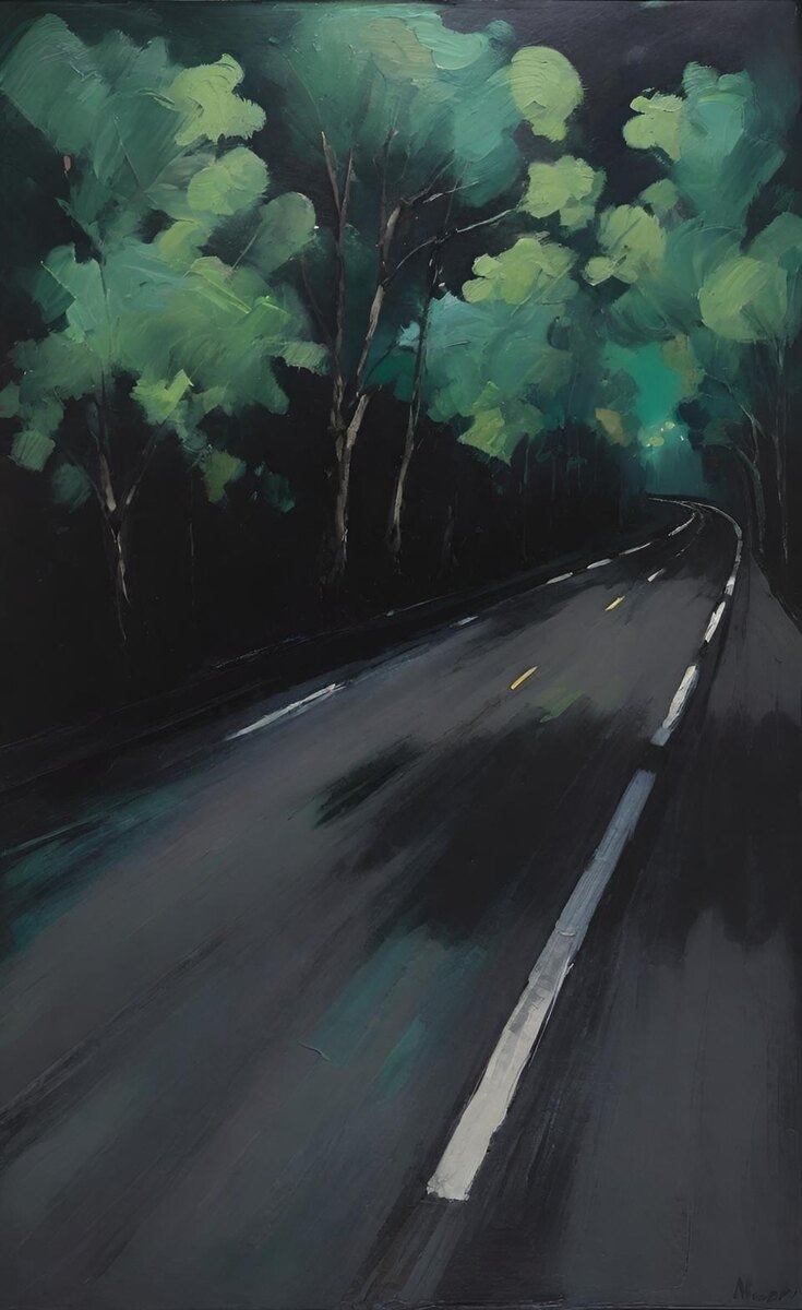 Пейзаж 10. Иллюстрация создана с помощью нейросети DreamAI и программы Photoshop.