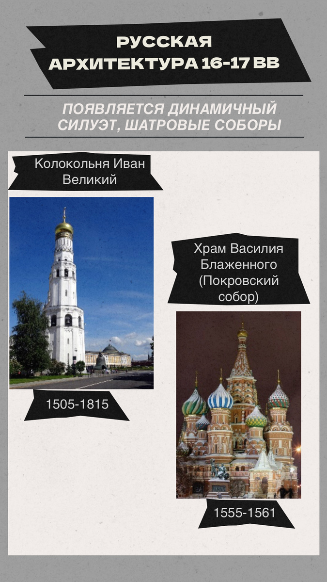 Колокольня Ивана Великого:
Главная дозорная башня Кремля, веками бывшая самым высоким зданием Москвы (81 м). Поднимитесь на смотровую площадку — панорама Красной площади и окрестностей захватывает дух!

Собор Василия Блаженного:
Символ России с яркими «пряничными» куполами, построенный Иваном Грозным в честь победы над Казанью. Внутри — лабиринт из 9 церквей, а легенды о его создателях до сих пор будоражат воображение.