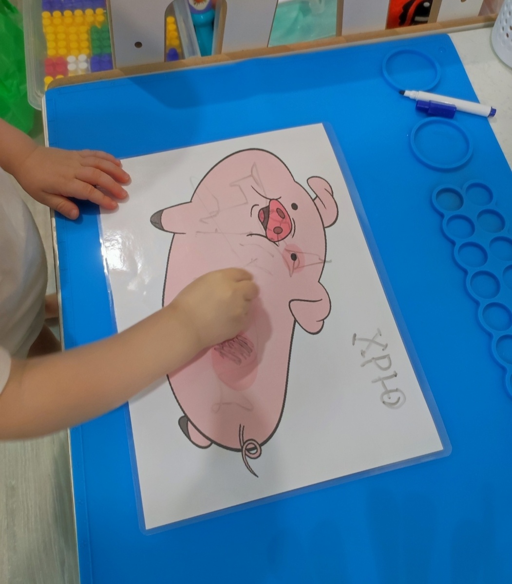 Моём свинку. 