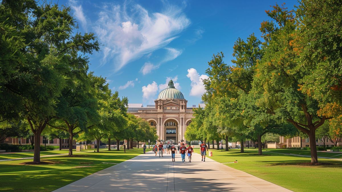 Кампус типичноно университета в США выглядит примерно так.