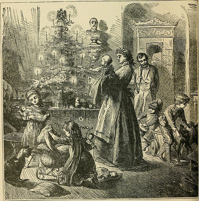 Немецкая рождественская елка, книжная иллюстрация. Источник: wikipedia.org