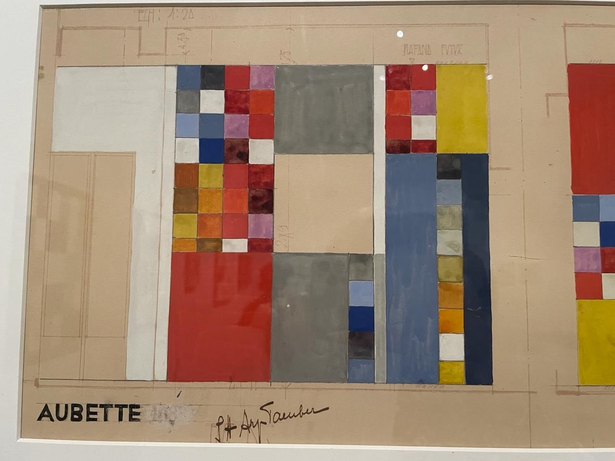 Софи Тойбер-Арп, Эскизы для бара в «Обетт» (AUBETTE BAR, salle d’apéritif). 1927