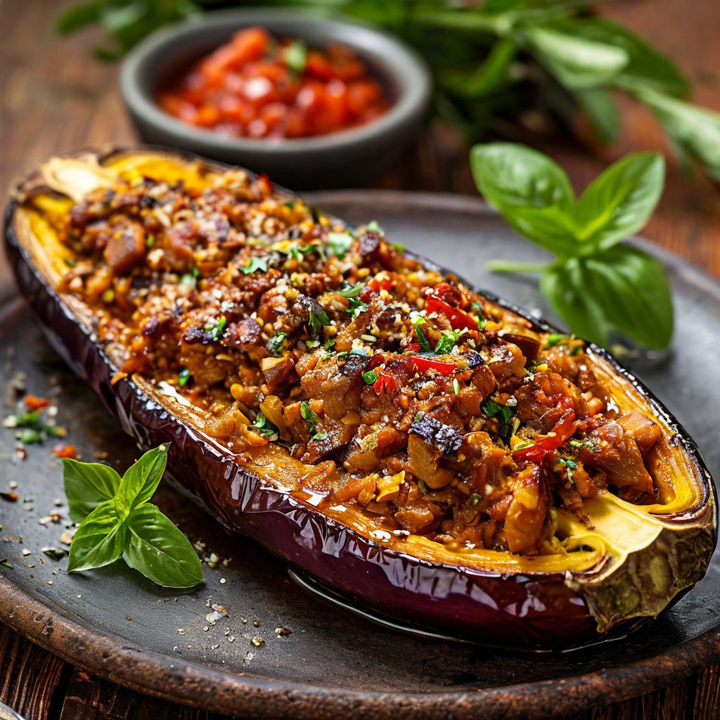 Баклажаны, фаршированные по-каталонски