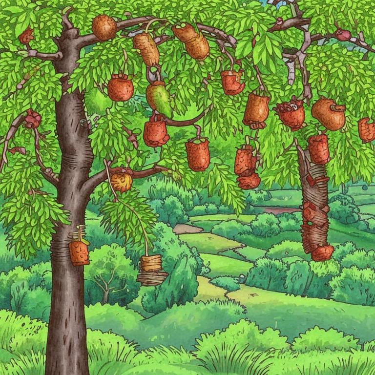 реальную фотографию сада, к сожалению, без разрешения хозяев сада я разместить не могу.